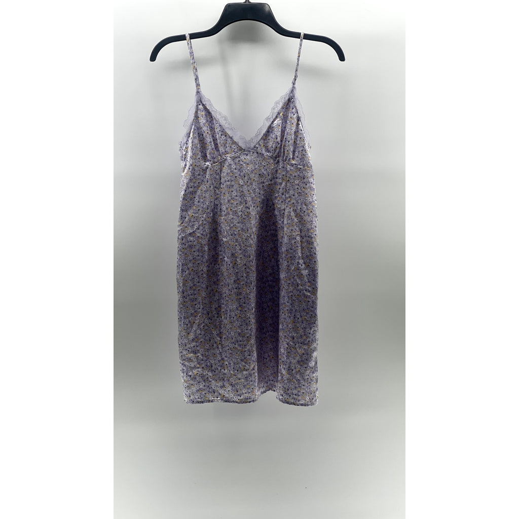 DIVIDED By H&M Women's Light Purple Floral Lace-Trim V-Neck Mini Dress SZ XS