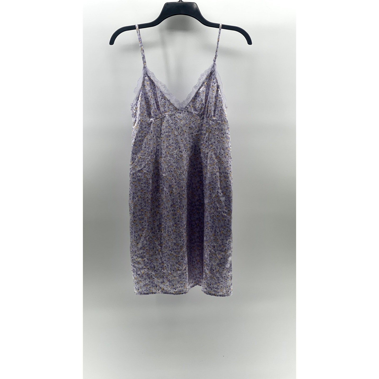 DIVIDED By H&M Women's Light Purple Floral Lace-Trim V-Neck Mini Dress SZ XS