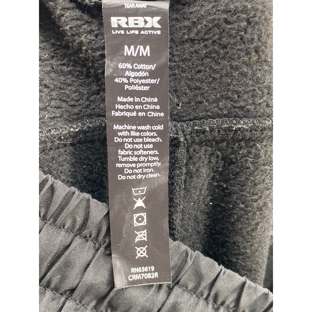 RBX ACTIVE Men's Black Drawstring Pull-On Casual Jogger Sweatpants SZ M