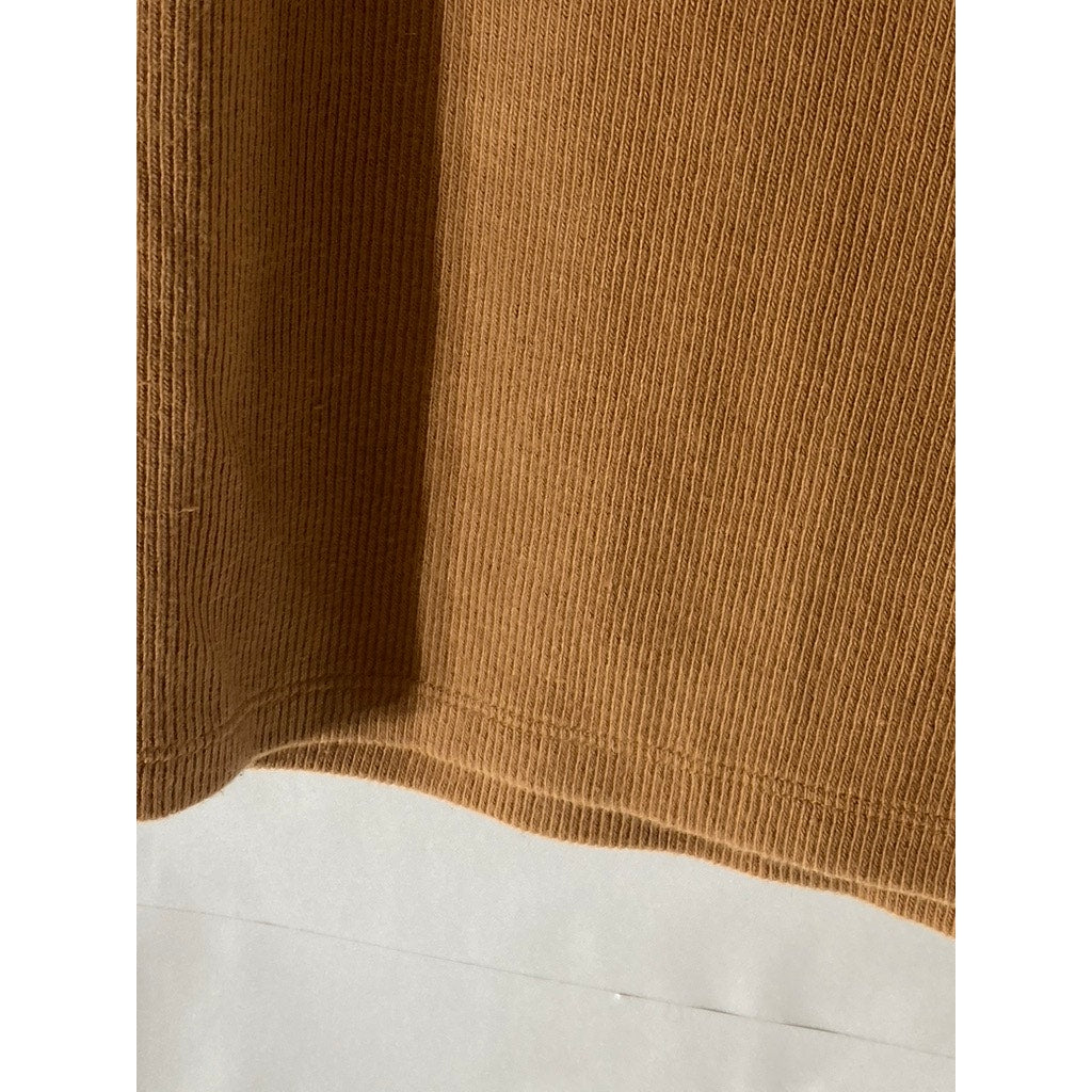 A NEW DAY Women’s Brown Ribbed Mock-Neck Sleeveless Top SZ XS