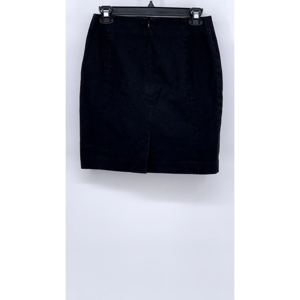 BANANA REPUBLIC Women's Petite Black Solid Straight Mini Skirt SZ 0P