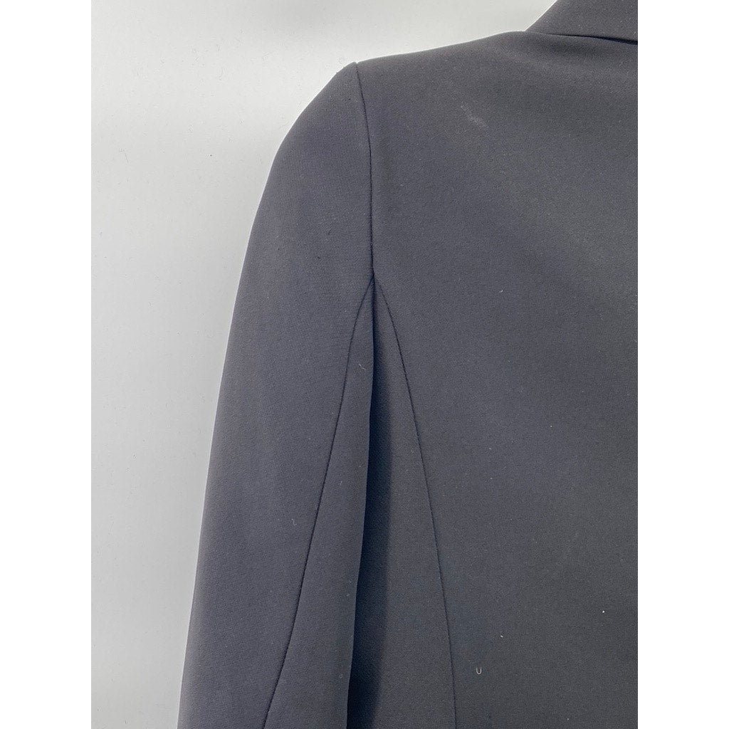 CLUB MONACO Women's Black Layered Single-Button Regular-Fit Blazer SZ 0