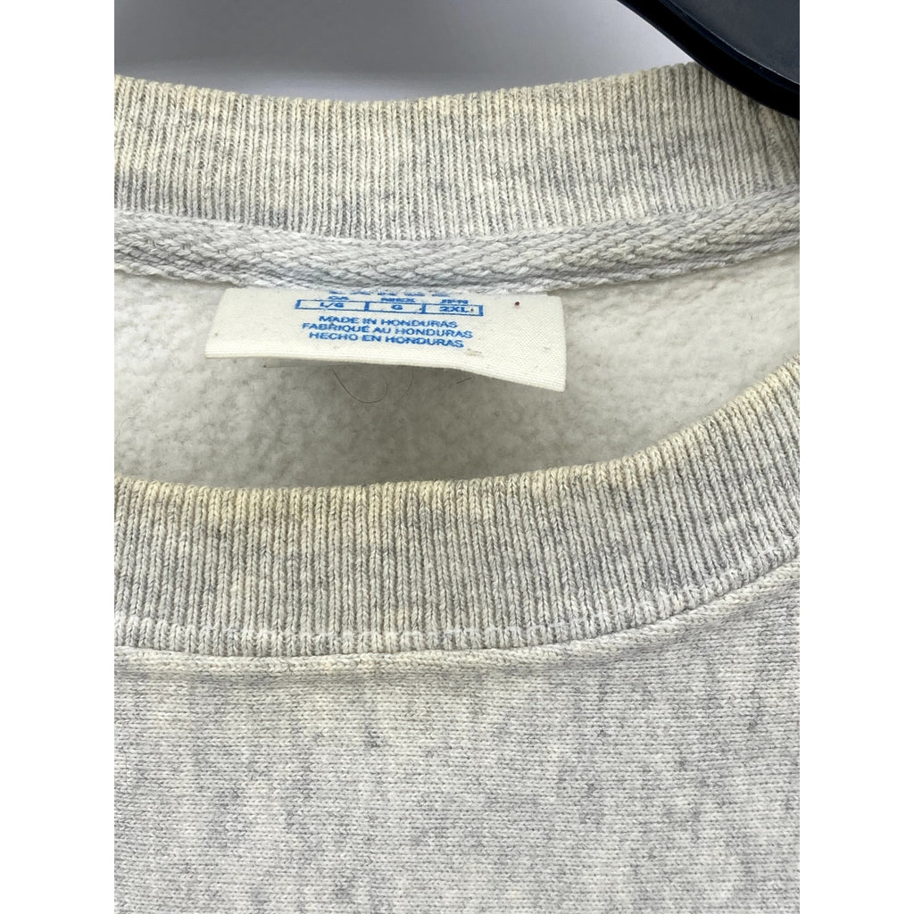 CHAMPION Men's Light Heather Gray Casual Crewneck Long Sleeve Sweatshirt SZ L