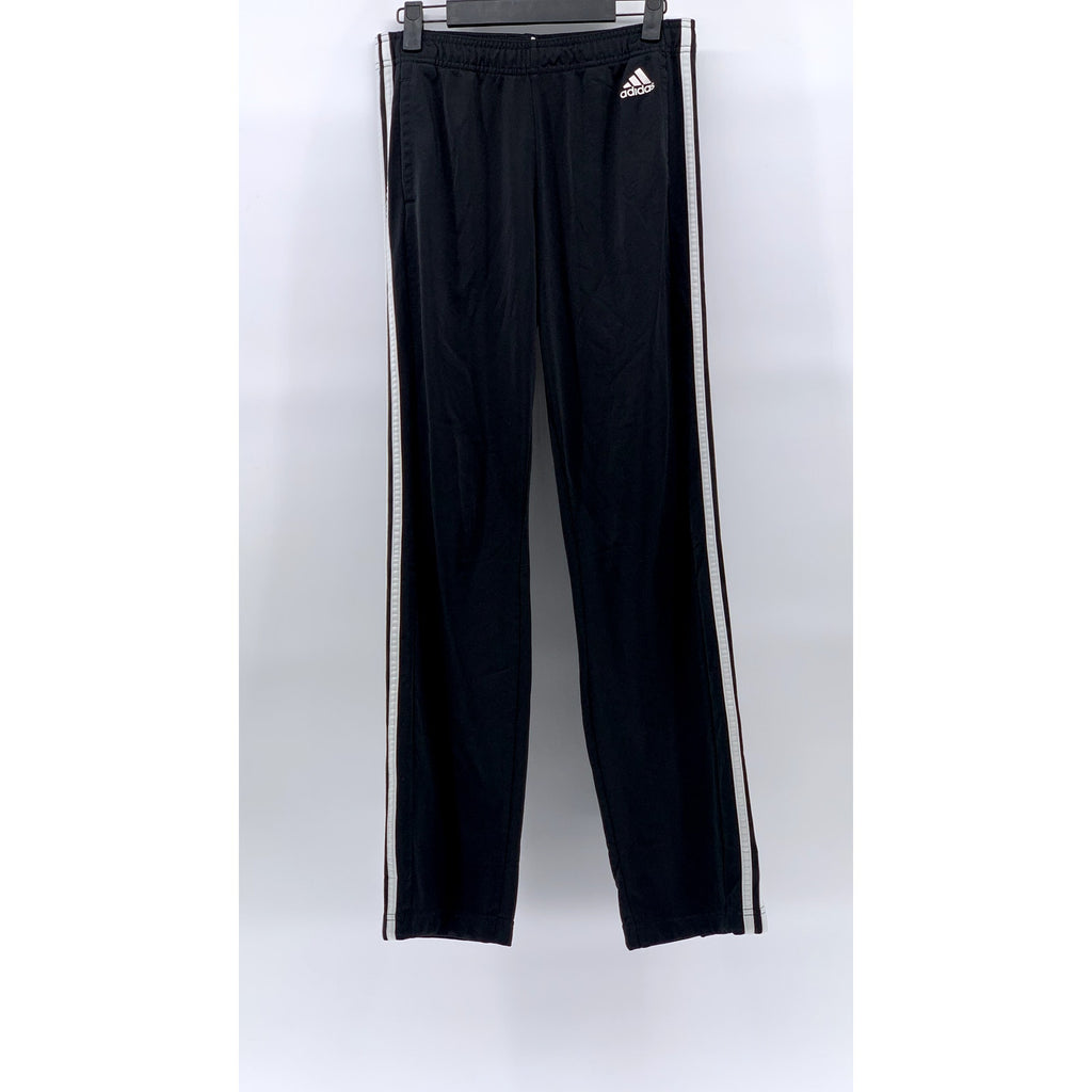 ADIDAS Women's Black-White Classic Pull-On Relaxed-Fit Track Pants SZ S