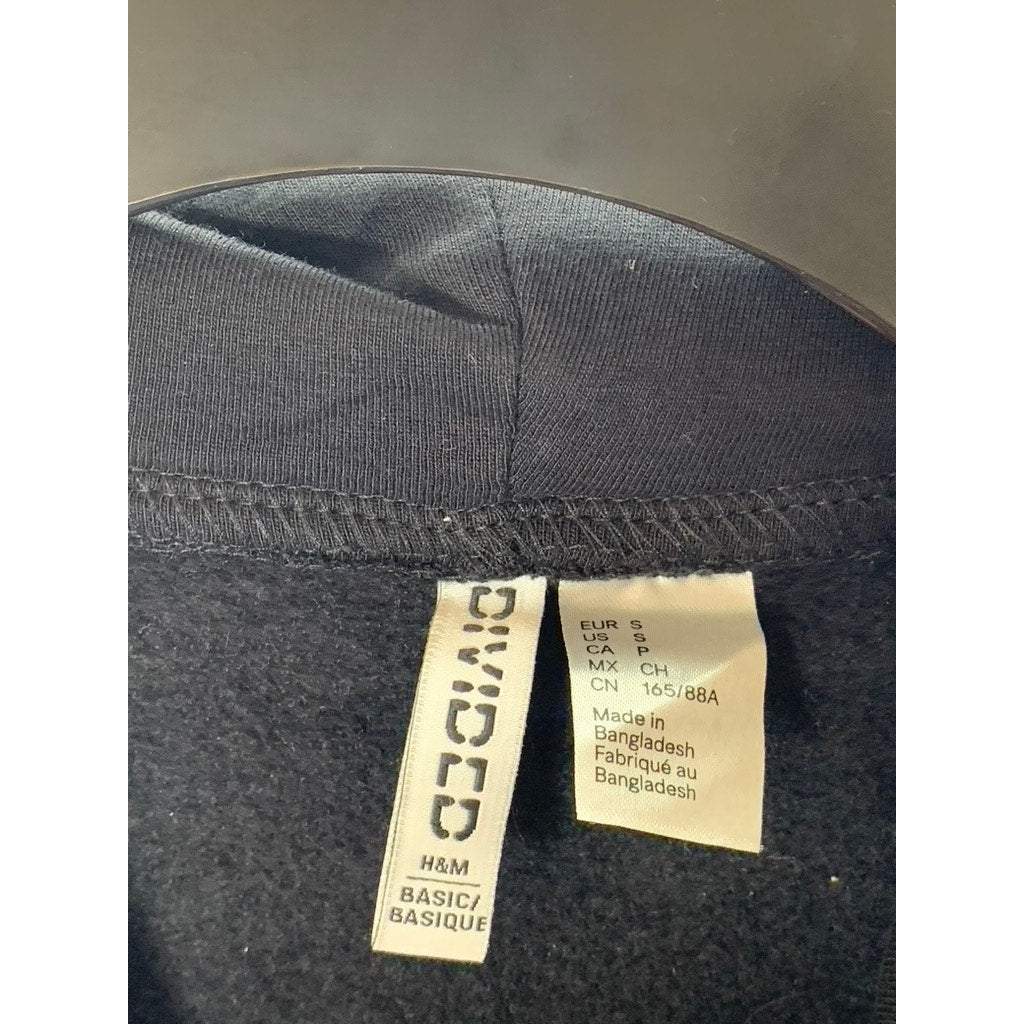 DIVIDED By H&M Women's Black Solid Casual Zip-Up Hooded Sweater SZ S