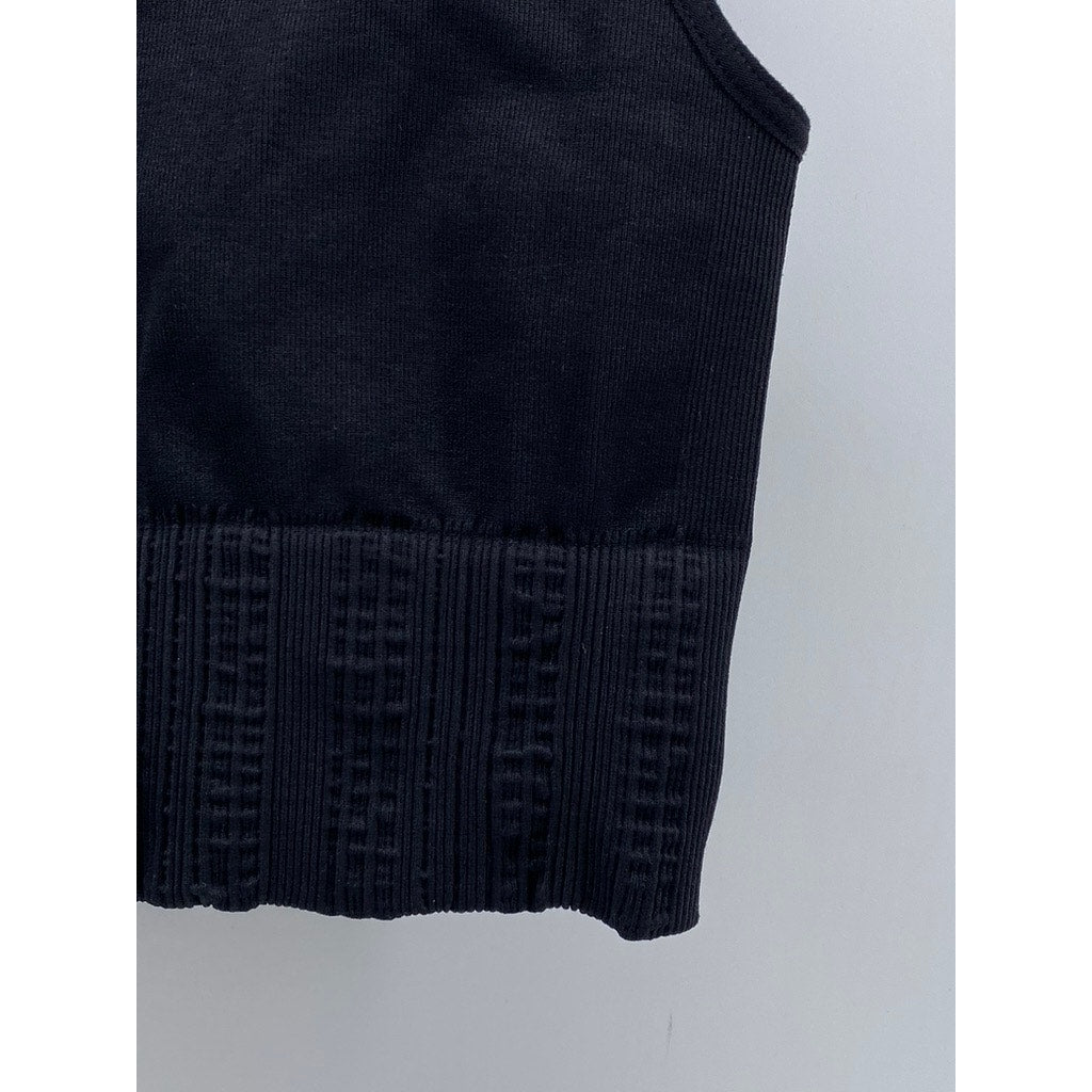 REFORMER Women's Black V-Neck Fitted Cropped Tank Top SZ XS/S