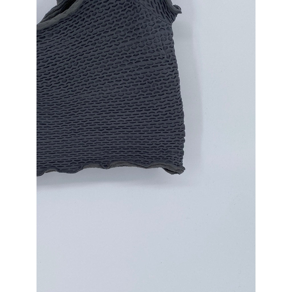 FREE PEOPLE INTIMATELY Women's Dark Gray Textured Crop Tank Top SZ M/L