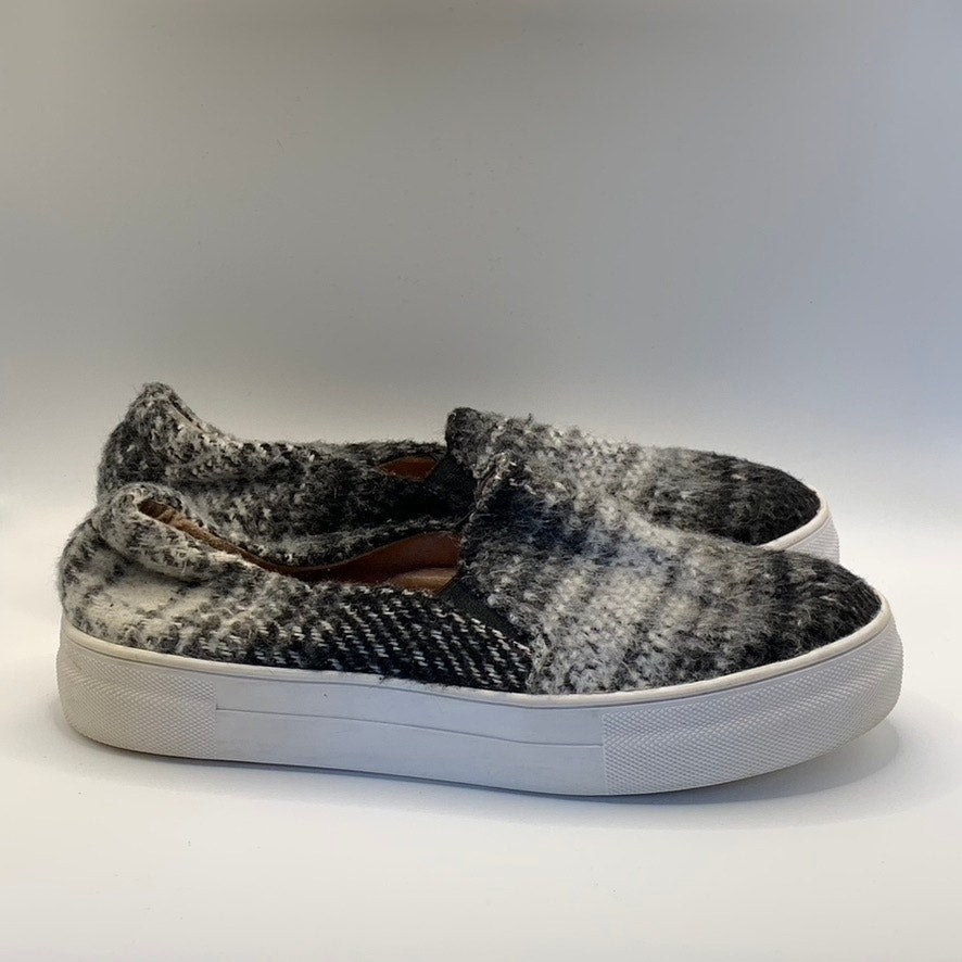 CASLON Women's Black/White Knit Slip-on Platform Sneakers SZ 7.5
