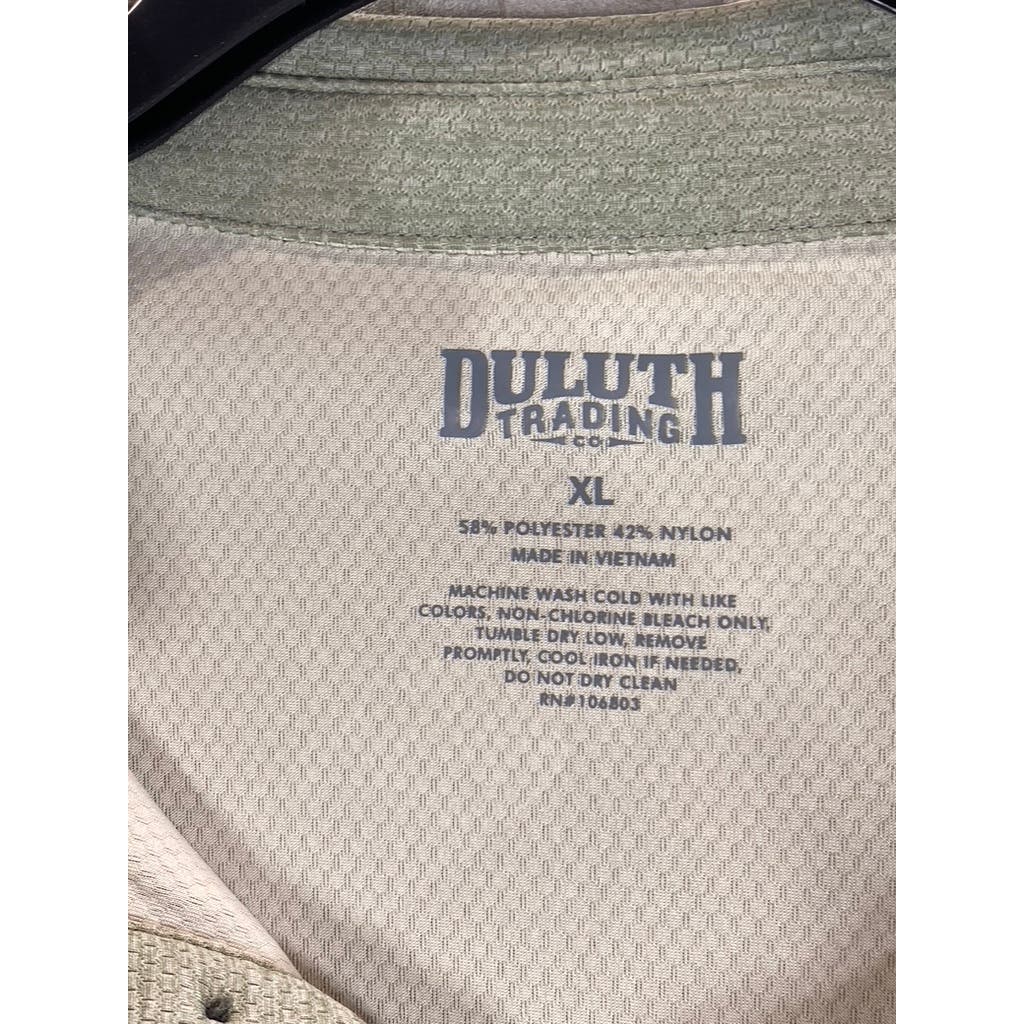 DULUTH TRADING CO Men's Green Armachillo Cooling Relaxed Fit Polo Shirt SZ XL