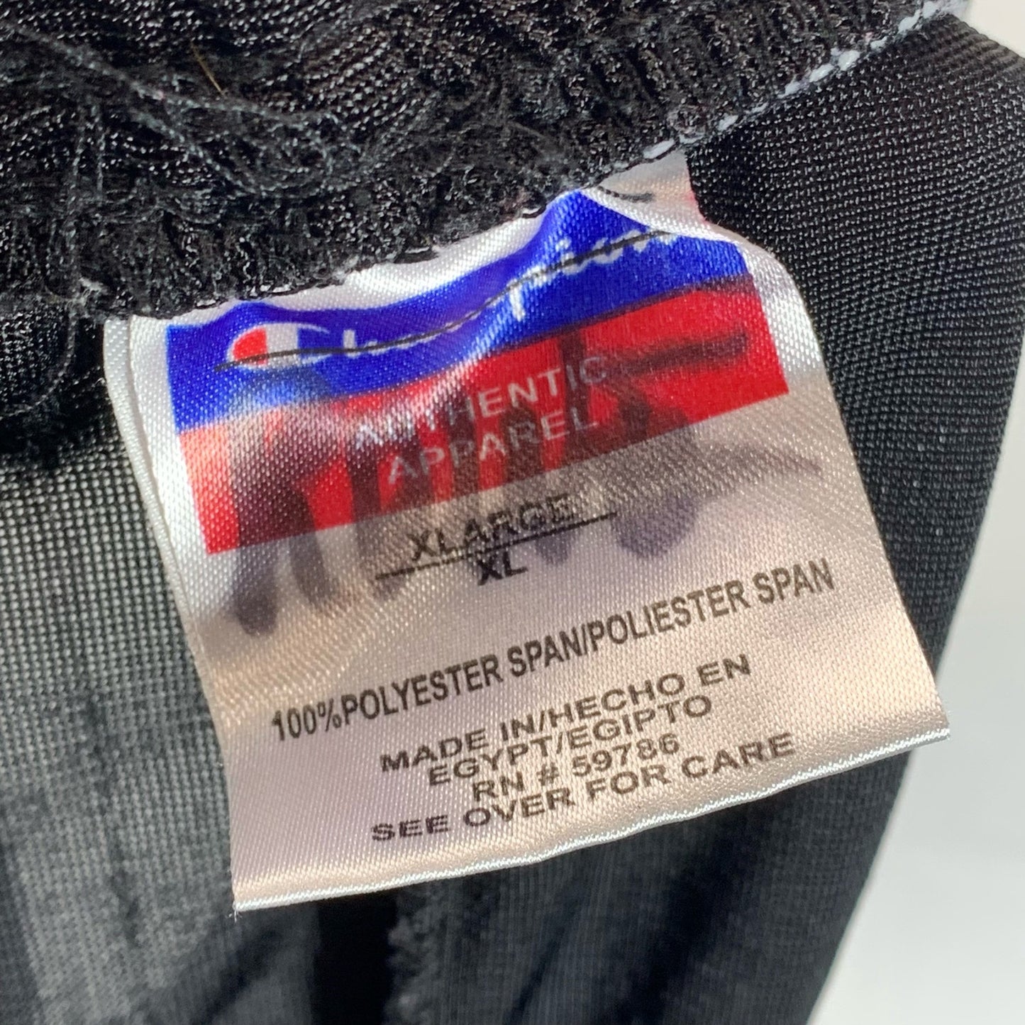 CHAMPION Men's Black/White Elastic Waist Pull-On Basketball Shorts SZ XL