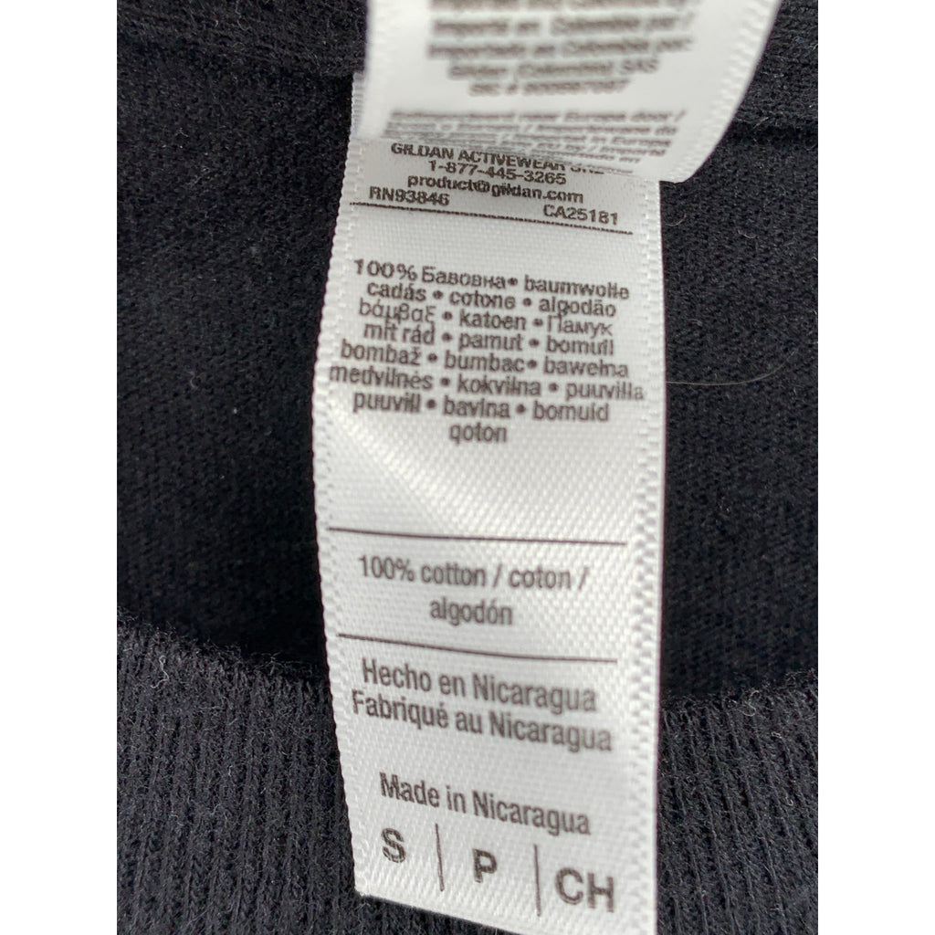 AMERICAN APPAREL Men's Black Casual Crewneck Graphic Short Sleeve T-Shirt SZ S