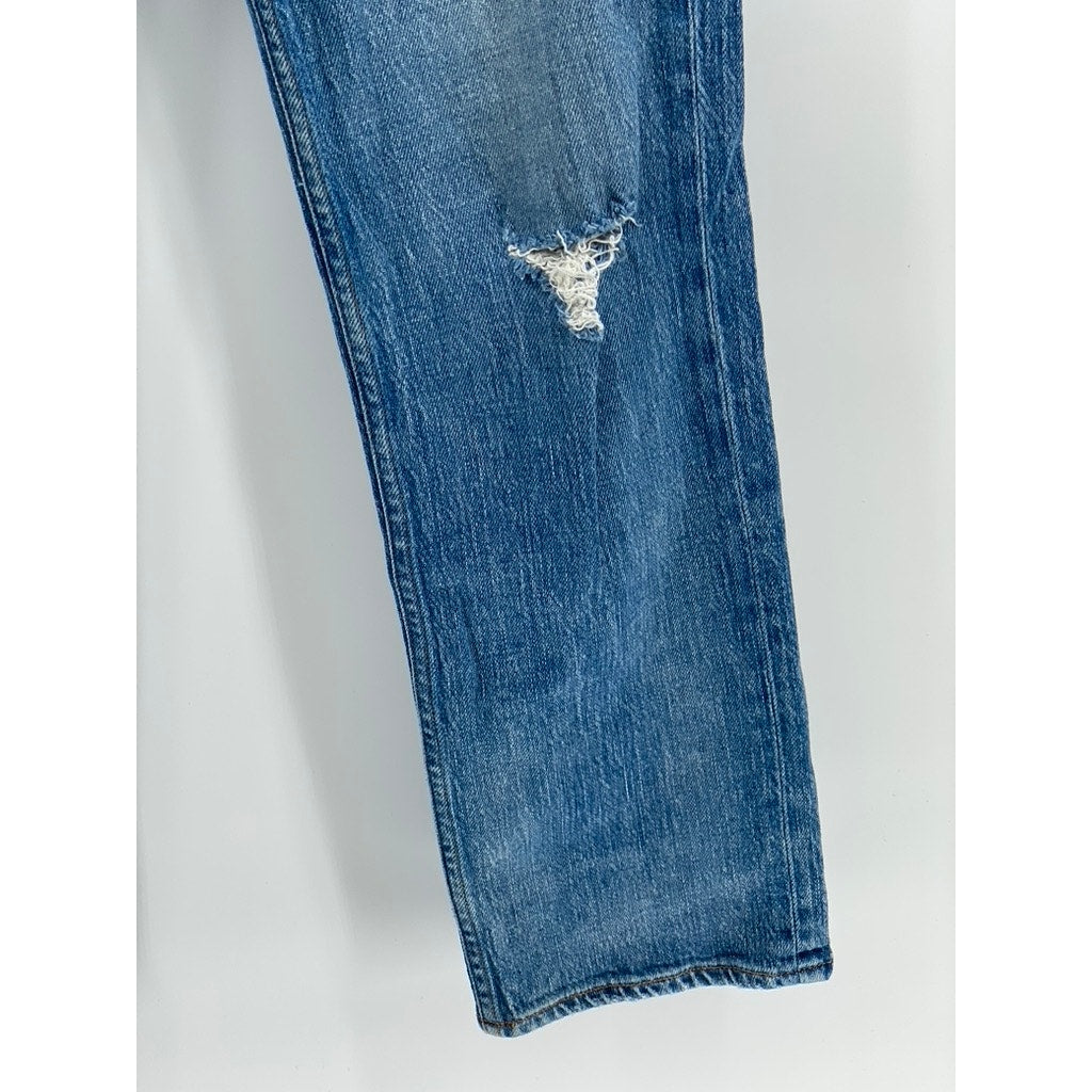 RAG & BONE Women's Orion Distressed Maya High-Rise Ankle Straight Jeans SZ 25