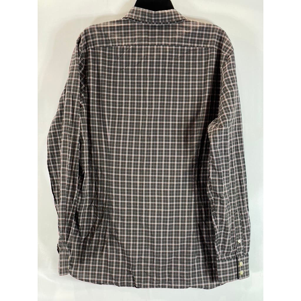 JOHN VARVATOS STAR U.S.A. Men's Black/Red Plaid Button-Up Long Sleeve Shirt SZ L