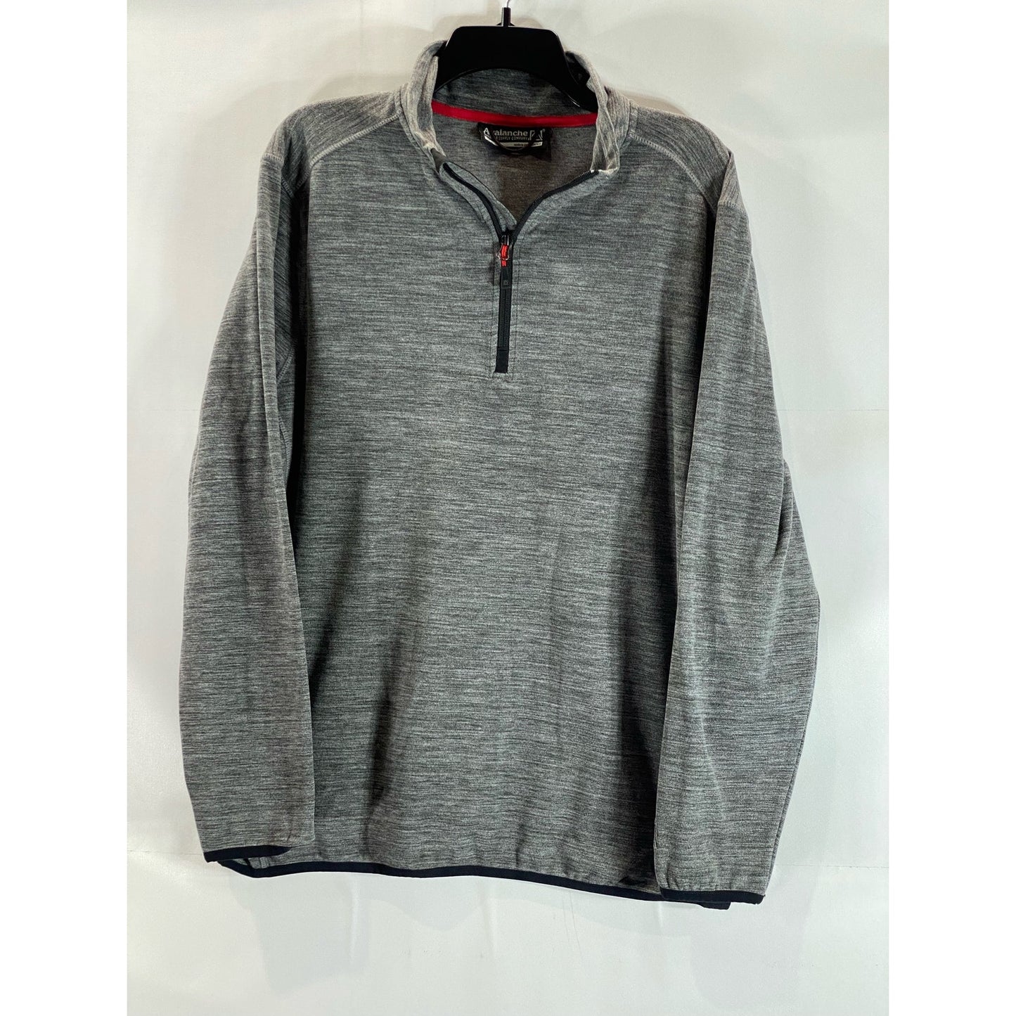 AVALANACHE Men's Gray Quarter-Zip Stand Collar Pullover Sweater SZ L