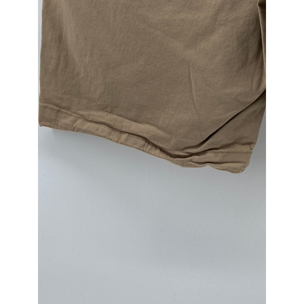 THEORY Men's Tan Brewer Patton Regular-Fit Chino Shorts SZ 34