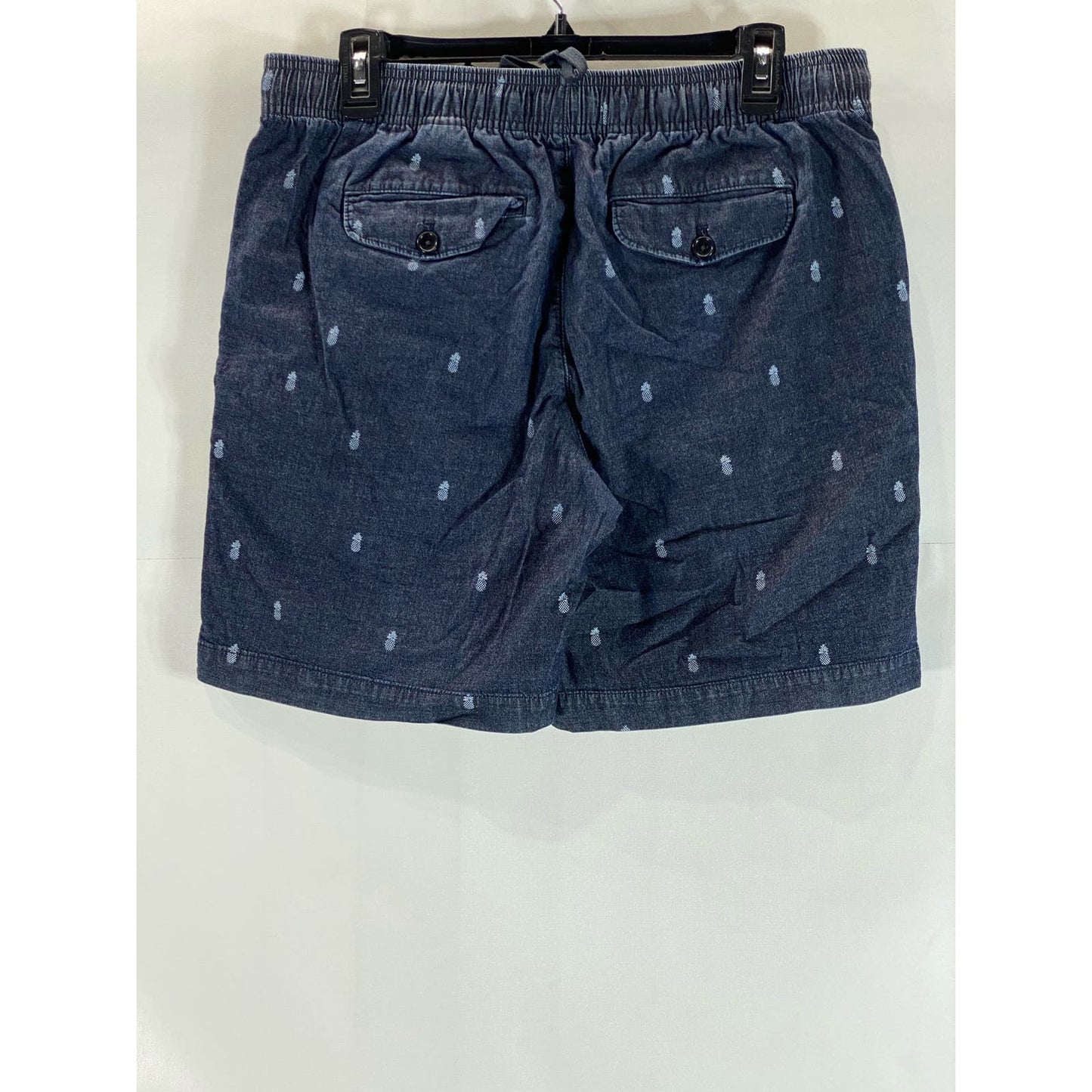 BANANA REPUBLIC Men's Navy Pineapple Print 8" Drawstring Pull-On Easy Short SZ M