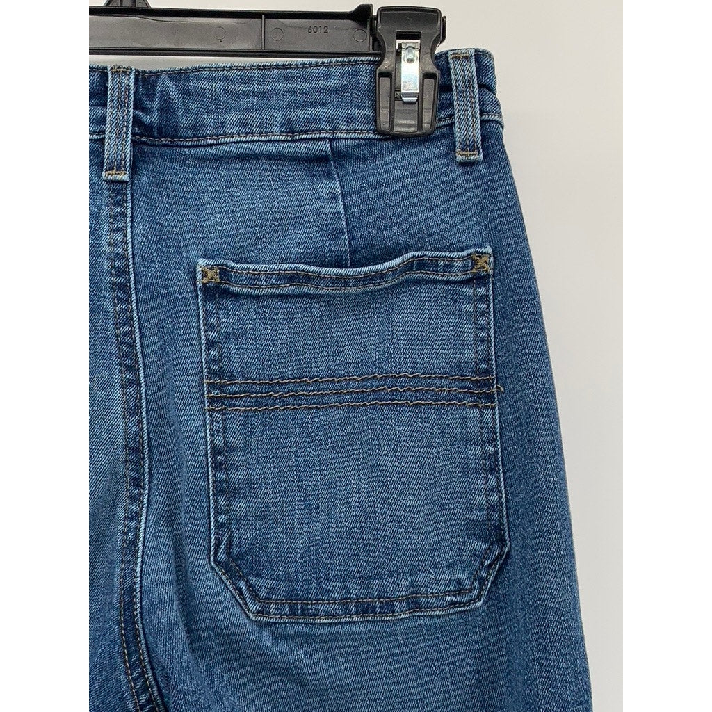 L.L.BEAN Women's Medium Tall Blue 207 Vintage High-Rise Wide-Leg Jeans SZ 2 M/T