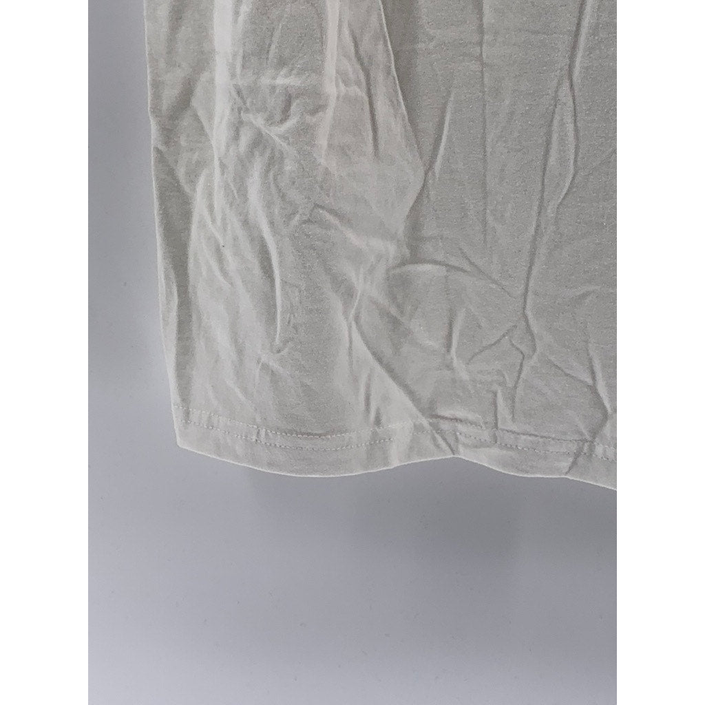 UNBRANDED Men's White Crewneck Hot Person at Work Short Sleeve T-Shirt SZ L