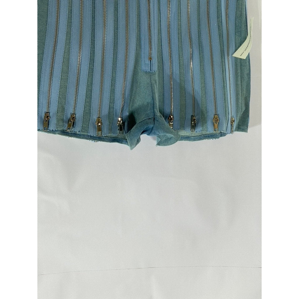 HOT & DELICIOUS Women's Denim Zip Me Up Please Shorts SZ M