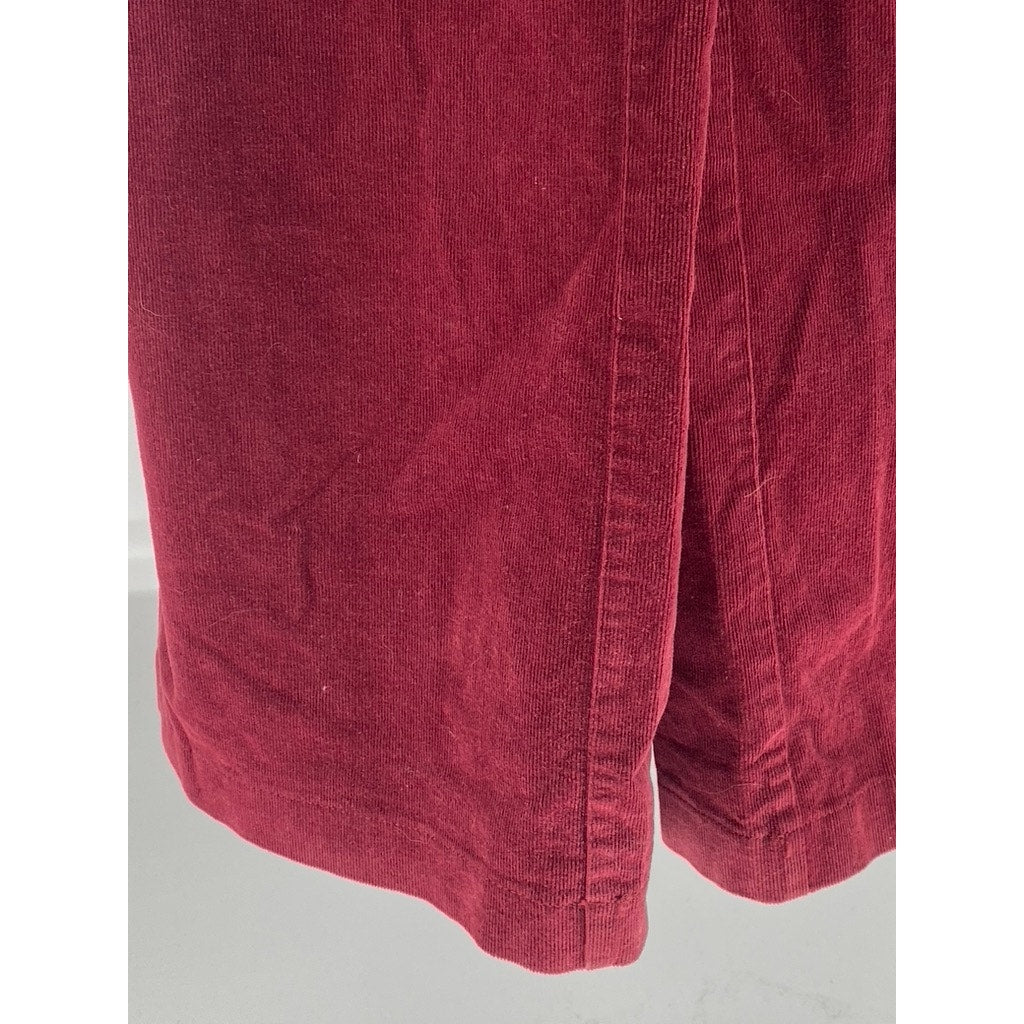 FOREVER 21 CONTEMPORARY Women’s Burgundy Corduroy Cross-Back Jumpsuit SZ M