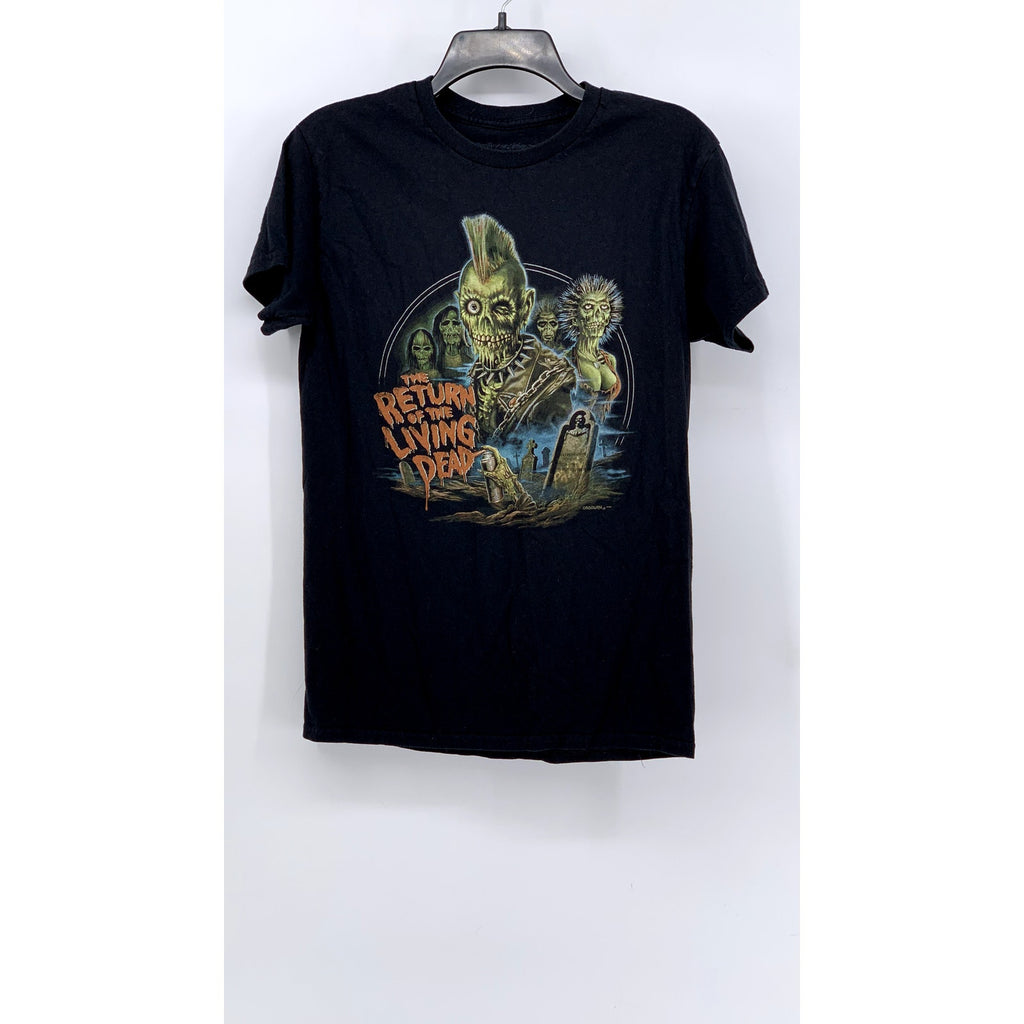 THE RETURN OF THE LIVING DEAD Men's Black Retro Graphic T-Shirt SZ S