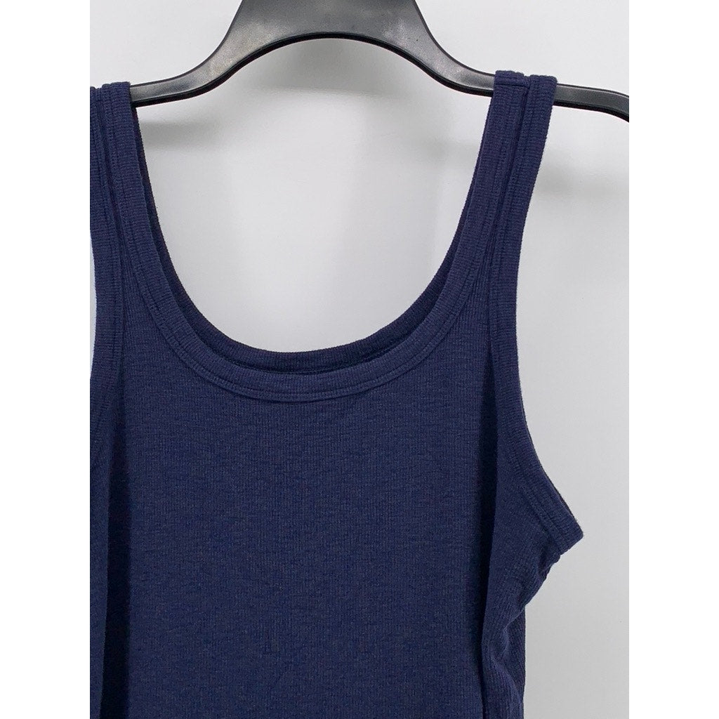 AERIE Women's Navy Ribbed Casual Tank Top SZ L