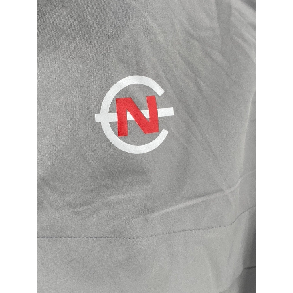 NAUTICA Men's Gray Competition Lightweight Zip-Up Sleeveless Hooded Vest SZ L