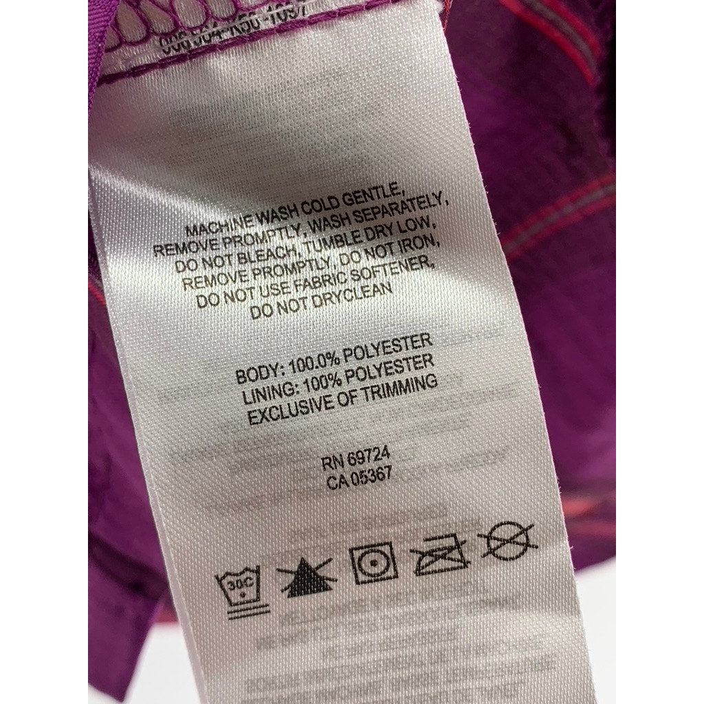 COLUMBIA Women's Purple Plaid Omni-Shade Button-Up Top SZ L