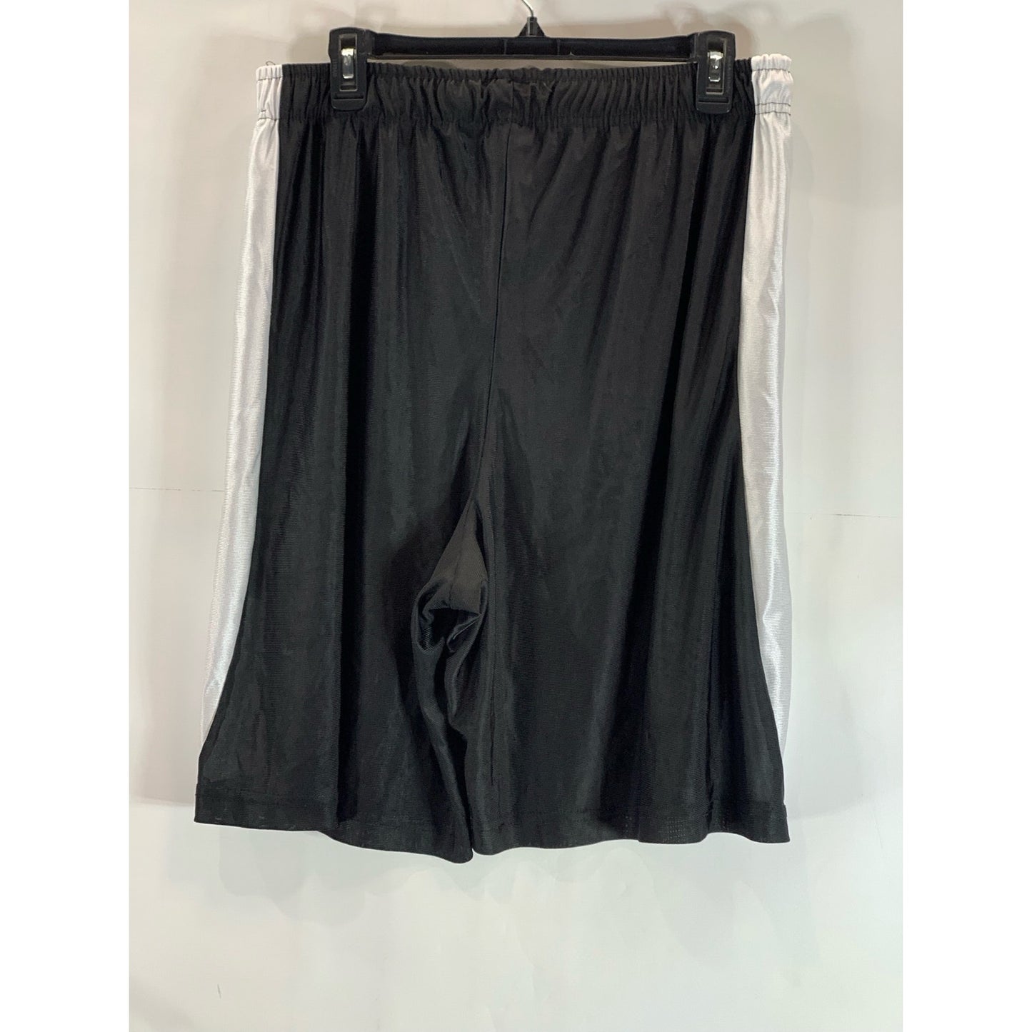 CHAMPION Men's Black/White Elastic Waist Pull-On Basketball Shorts SZ XL