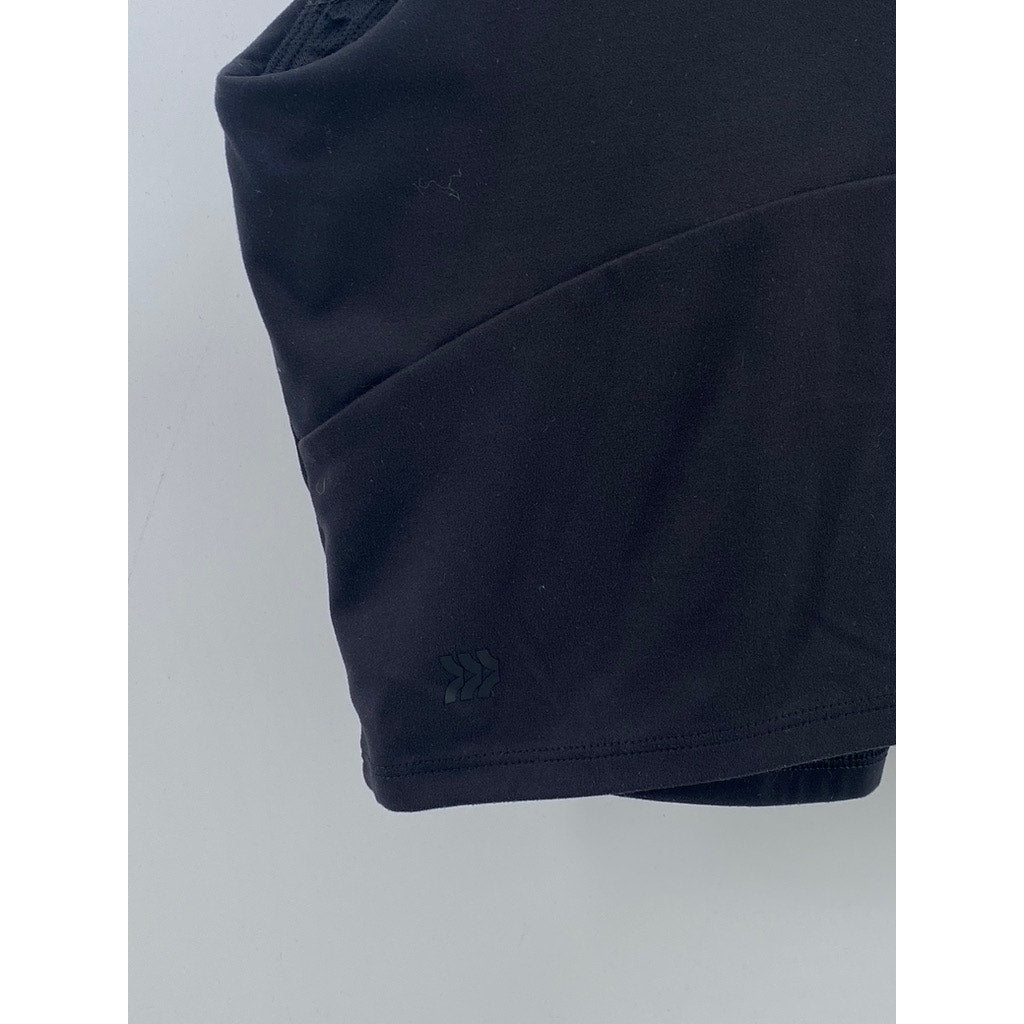 UNBRANDED Women's Black V-Neck Casual Cropped Tank Top SZ S