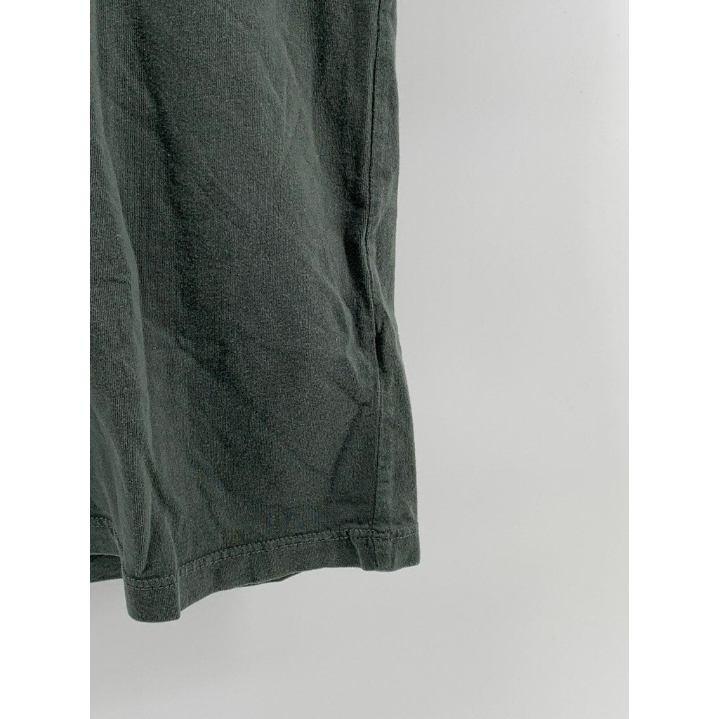 SALT SURF Men's Olive Green-Orange Logo Crewneck Short Sleeve T-Shirt SZ XS