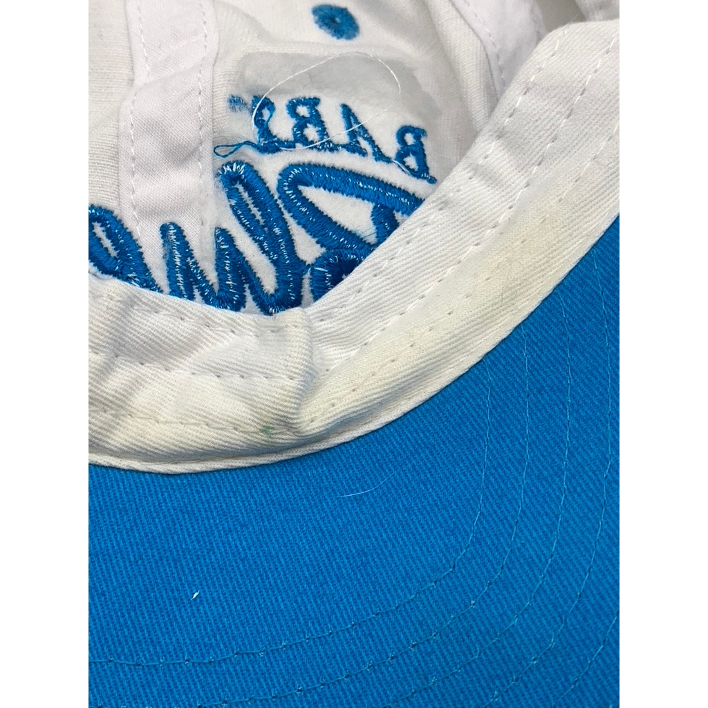NEWHATTAN Men's White-Blue Embroidered Baseball Hat SZ OS