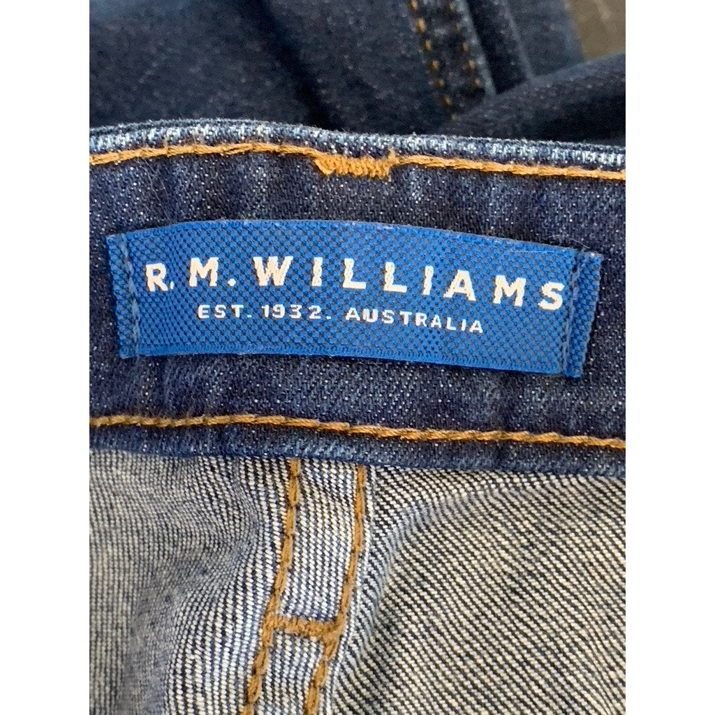 R.M. WILLIAMS Men's Dark Blue Straight-Leg Denim Five-Pocket Jeans SZ 30X34