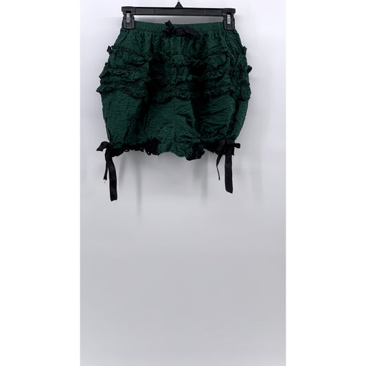 UNBRANDED Women's Ruffle Lace Tie-Hem Layered Bloomer Cottage Prairie Shorts SZM
