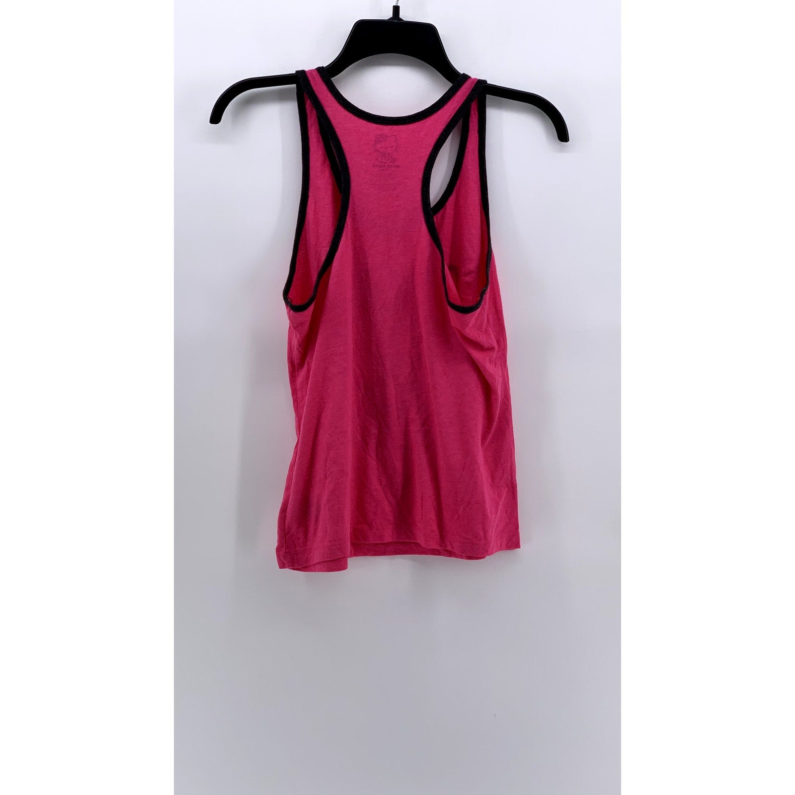 HELLO KITTY Women's Pink-Black Graphic Scoop-Neck Tank SZ M