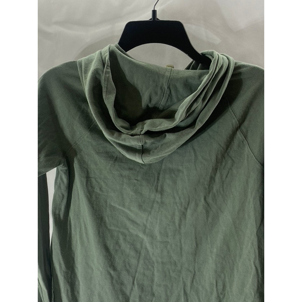 J.CREW Crewcuts Girls Green Lightweight Breathable Cotton Hoodie SZ XL(12-14)