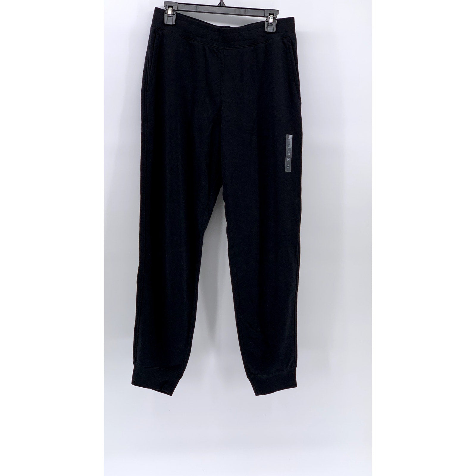 UNQLO Men's Black Solid Relaxed-Fit Pull-On Casual Sweatpants SZ M