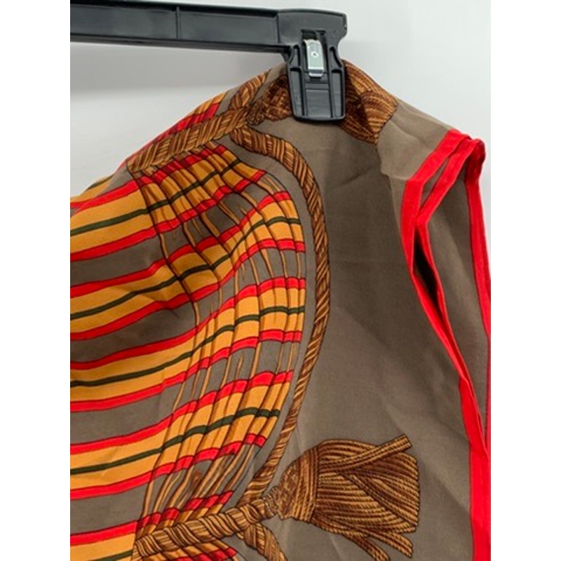 SANDRA ROTH CIAO SPORT Women's Brown Printed Silk Lightweight Scarf