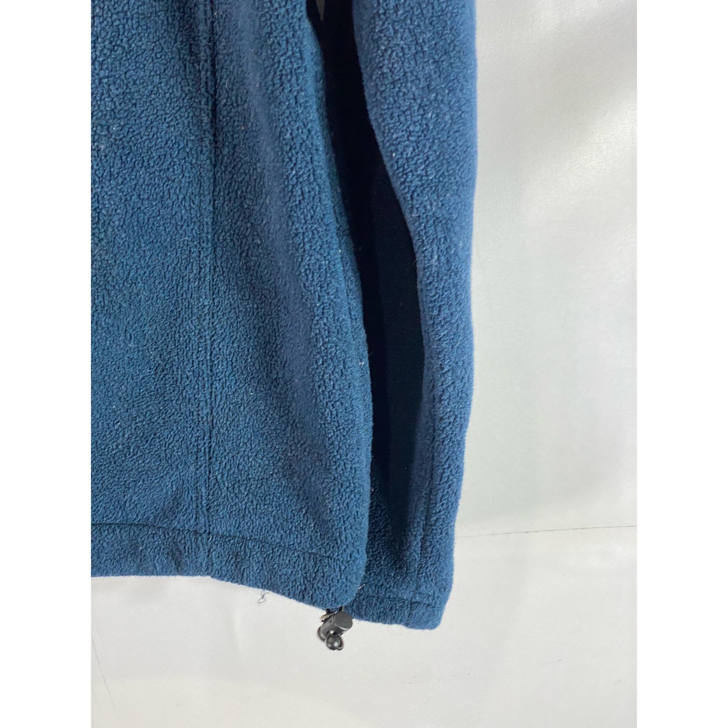 CHAMPION Men's Blue Fleece Script Logo Stand-Collar Zip-Up Jacket SZ S