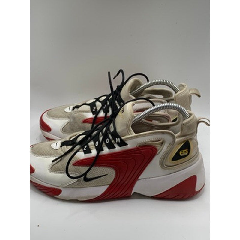 NIKE Men’s Red-White-Black Zoom 2K Sneakers SZ 7.5
