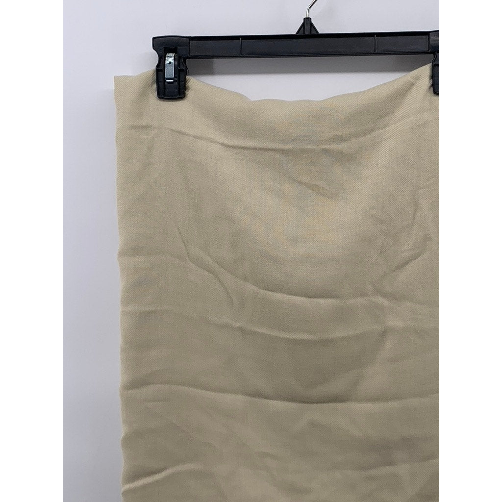 UNBRANDED Women's Beige Soft Fringe Wrap Scarf SZ OS
