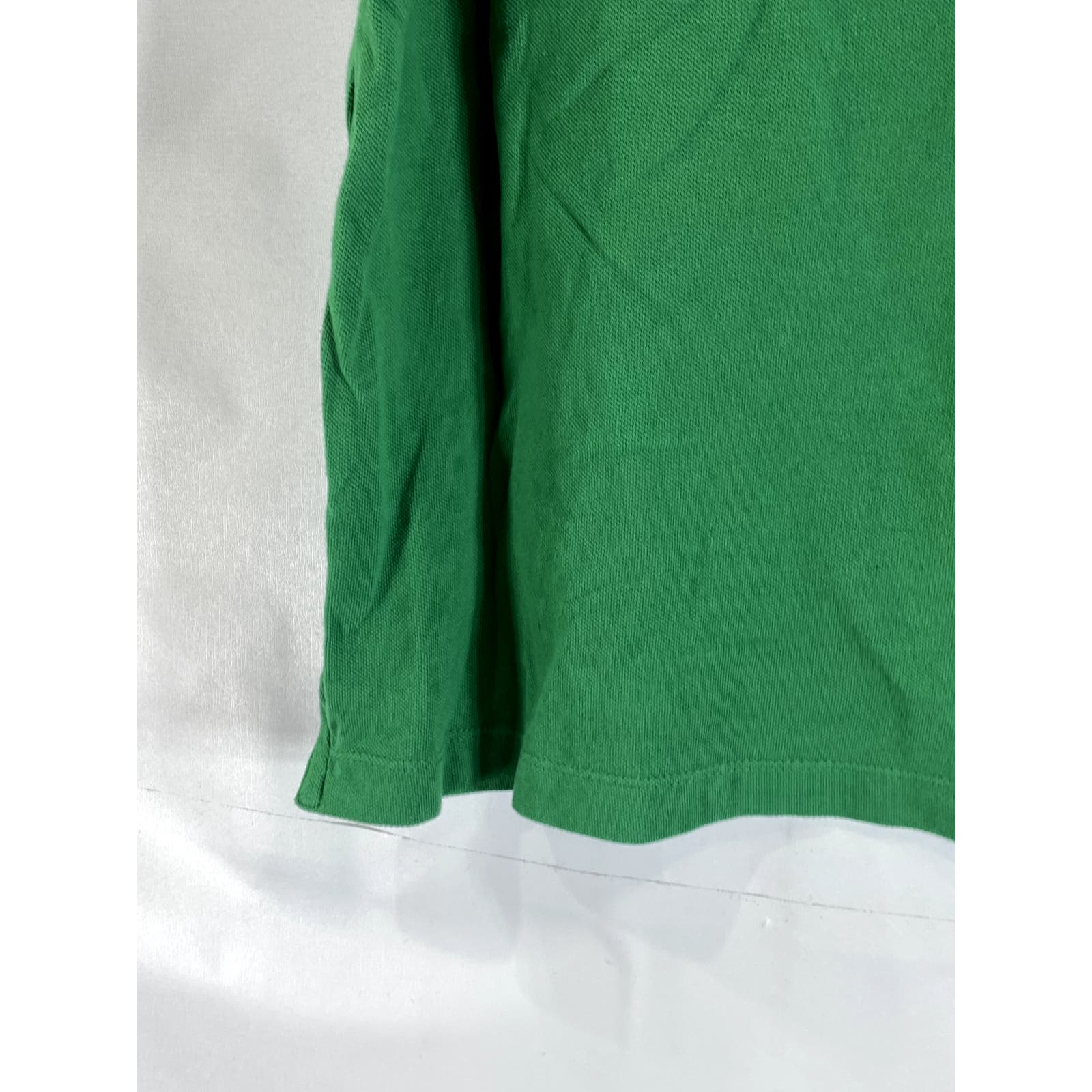 BANANA REPUBLIC Men's Green Malachit Organic Cotton Pique Short Sleeve Polo SZ L