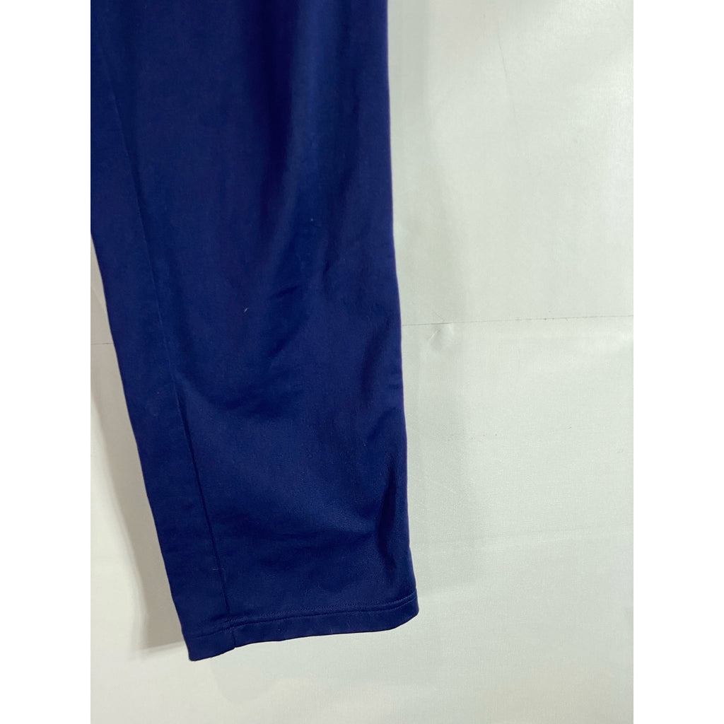 ADIDAS Youth Navy/Yellow 3-Stripe Hem Vintage  Pull-On Active Pants SZ XL