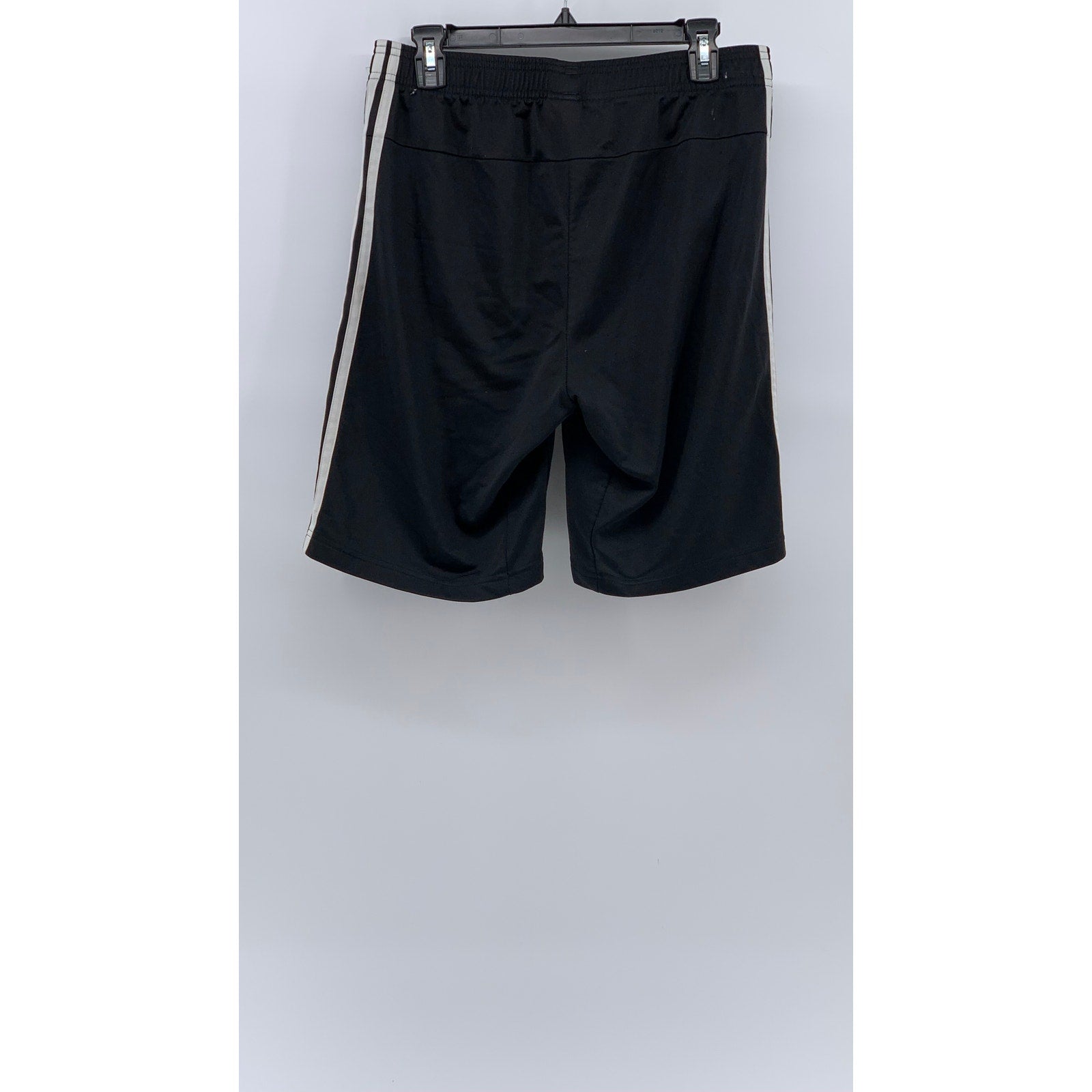 ADIDAS Men's Black-White 3-Stripe Pull-On Active Shorts SZ M