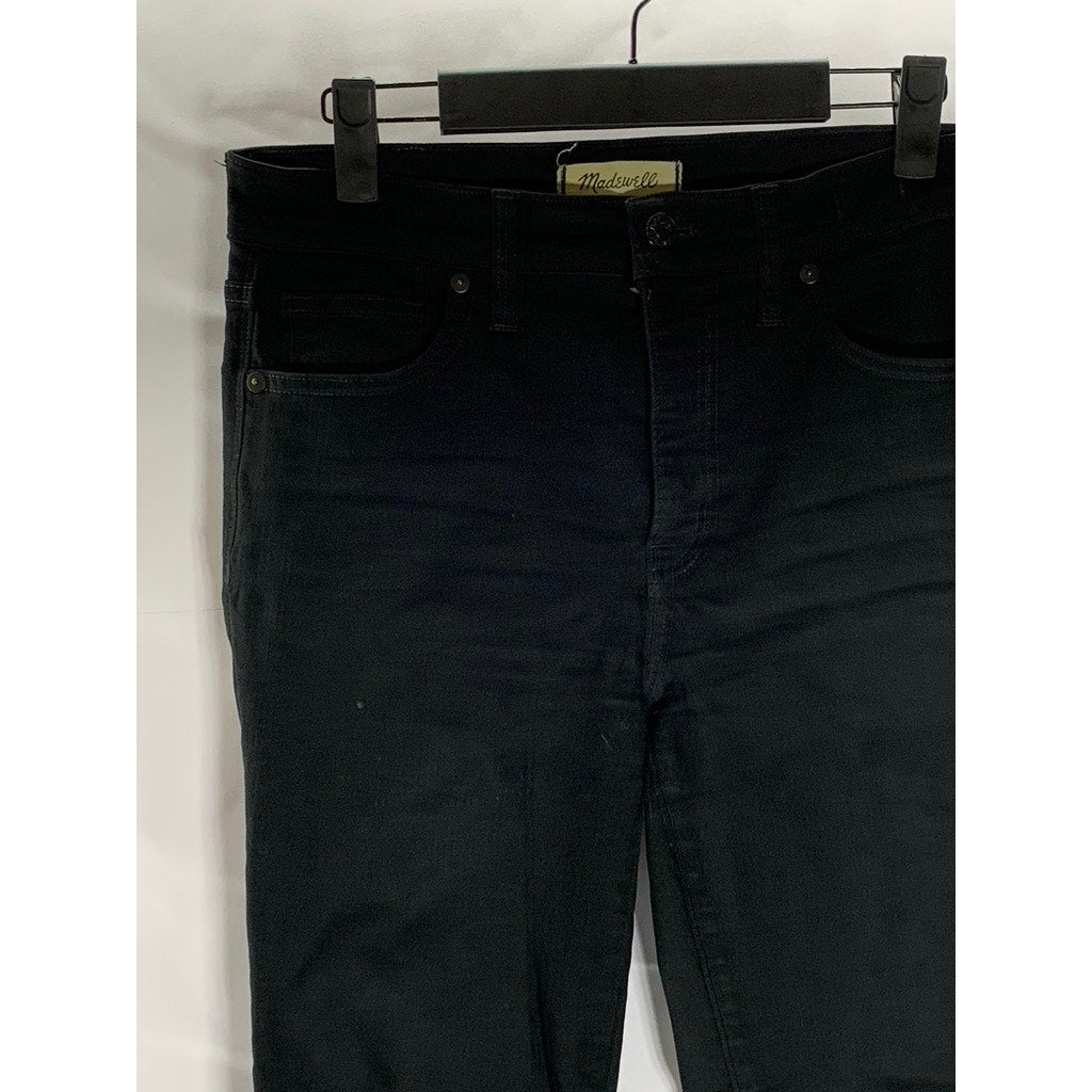 J. CREW Women's Black Solid 9" High-Rise Skinny Five-Pocket Denim Jean SZ 28