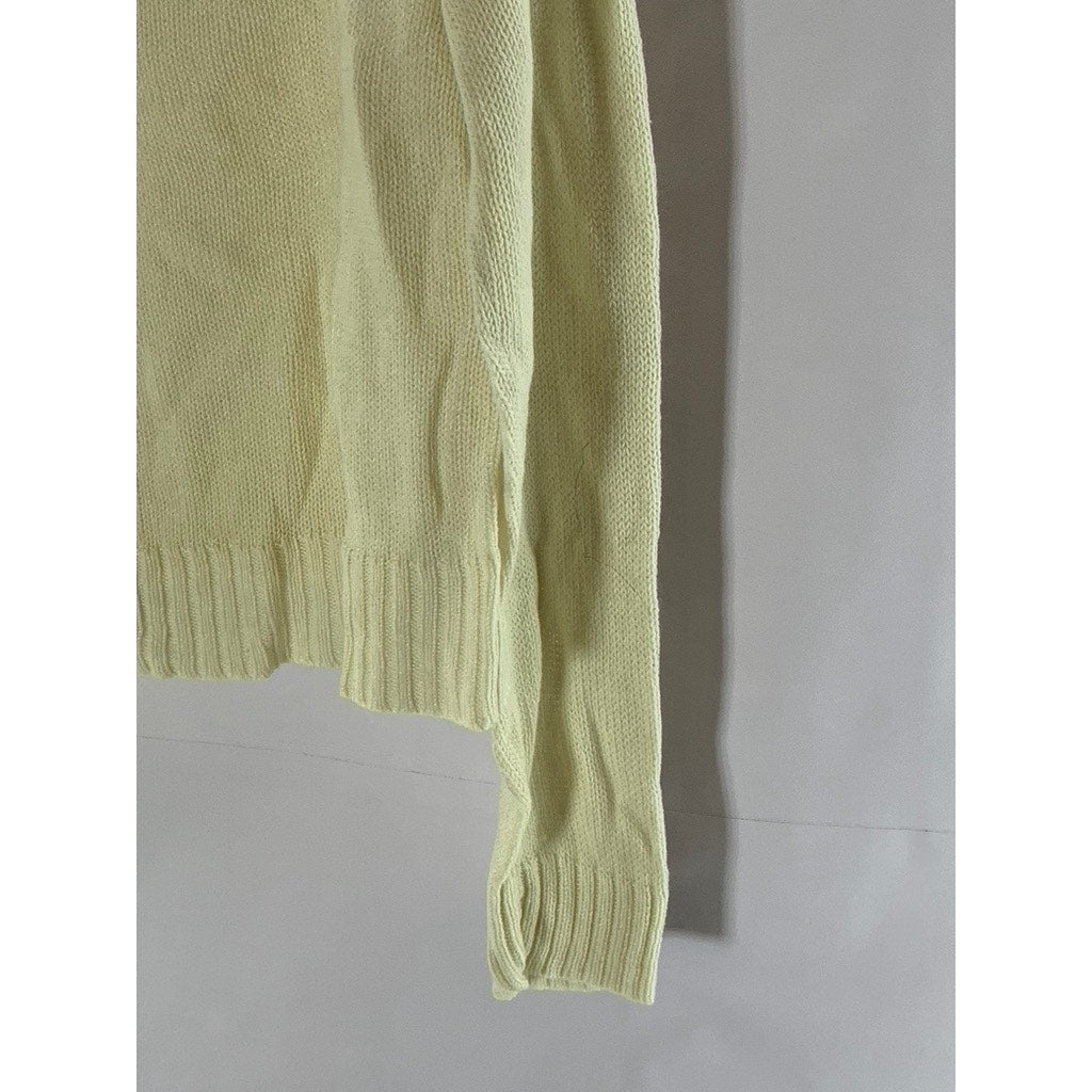 DIVIDED BY H&M Women's Cream Knit Crewneck Pullover Sweater SZ M
