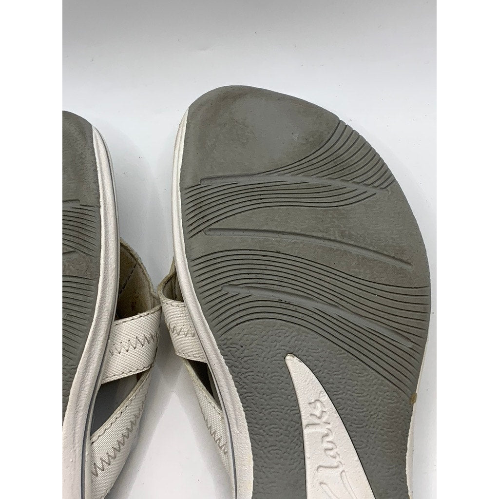 CLARKS Collection Women's White Sea Breeze Thong Sandals SZ 10