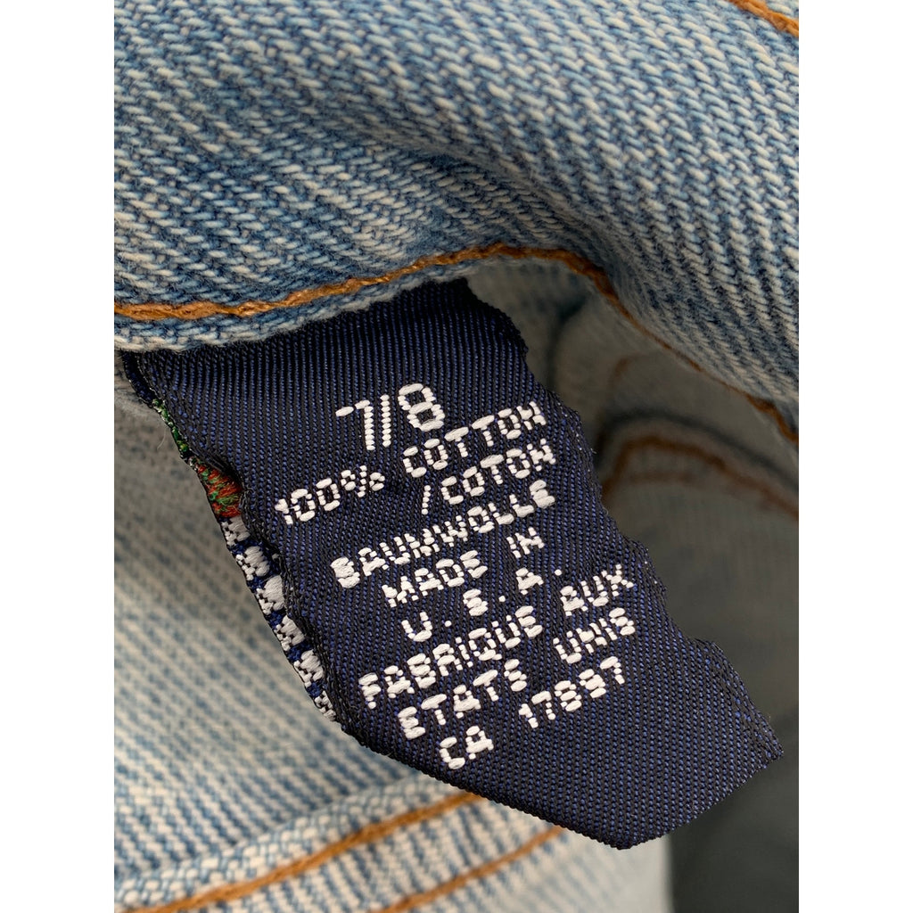GAP Women's Junior Washed Blue Denim Straight Casual Cotton Mini Skirt SZ 7/8
