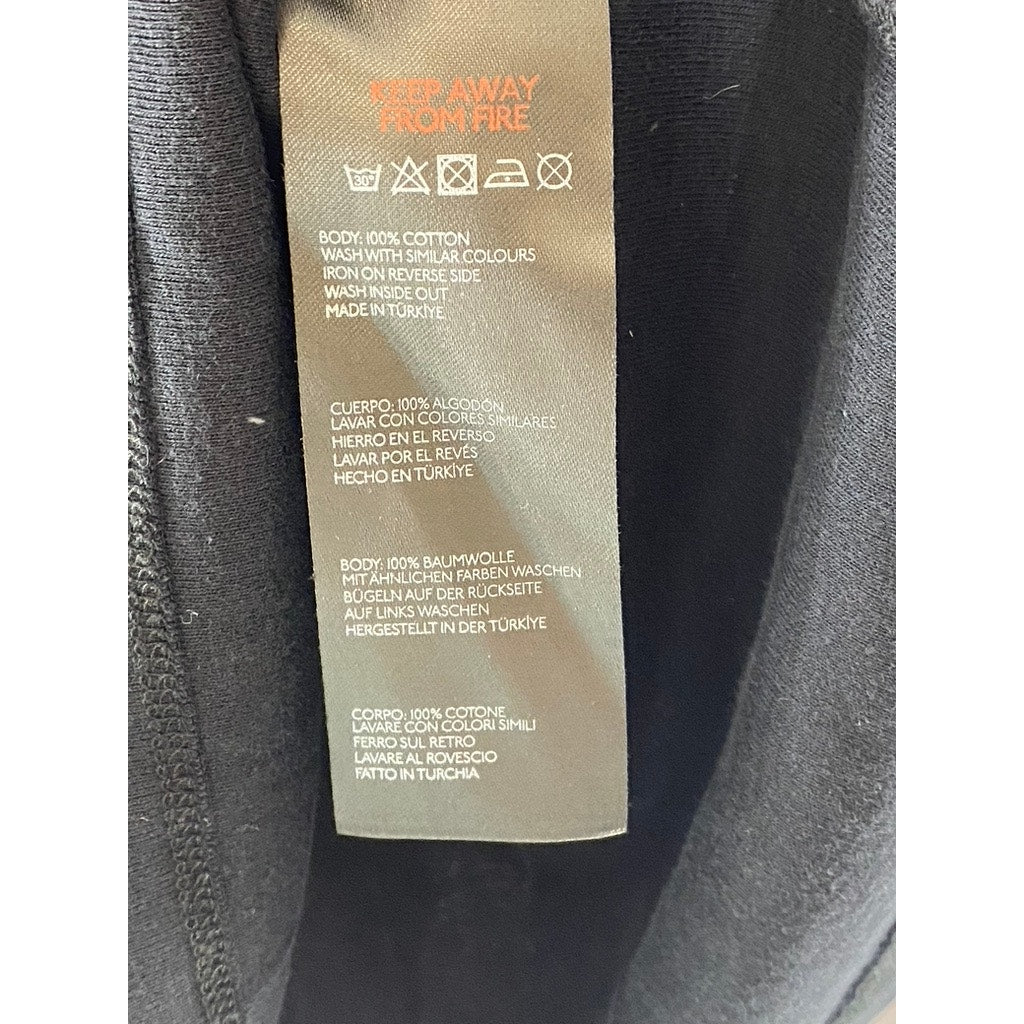 URBAN OUTFITTERS Women's Black-White 'Sweetheart' Fitted Long Sleeve Top SZ XL