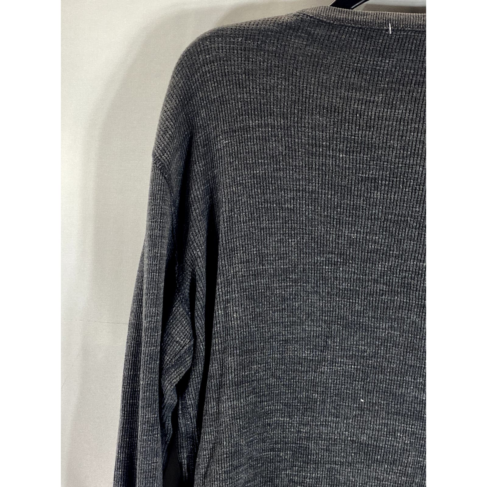 AMERICAN EAGLE OUTFITTERS Men's Charcoal Vintage Crewneck Thermal Shirt SZ S